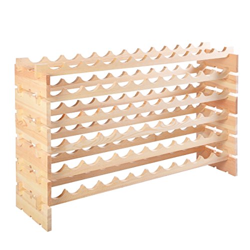 Weinregal aus Holz Flaschenregal Weinständer 72 Flaschen Holzregal Weinschrank - 3