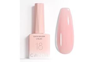 CANNI Gel Construction Ongle UV Quick Builder Gel natur couleur Rose doux Soft Pink Vernis Gel UV Semi Permanent pour Réparation de Manucure Kit Manucure Nail Extension