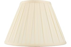 Betta Lighting Empire Lamp Shade - 6-Inch Tapered Drum Light Shade in Cream Cotton Mix Fabric - Box Pleat Lampshade for Table Lamps & Floor Lamps - 40W E14 or B22 Candle (Bulb Not Supplied)