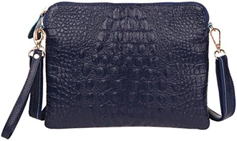 Crocodile Pattern Hand Bag PU Leather Bag Shoulder Bag Embossed Handbags Messenger Bag,Black-OneSize