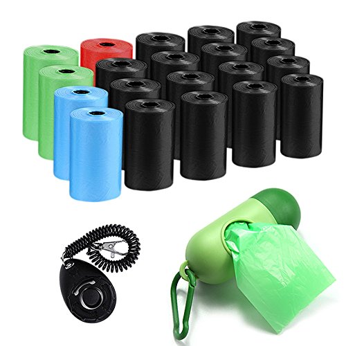 Sacchetti per Cani, Mimicool Sacchetti Igenici Deiezioni Escrementi Bustine Cane con Dispenser e Confezione da 300