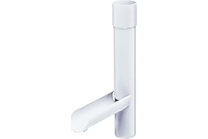 INEFA Regensammler für Fallrohr, PVC DN75 / 75mm Weiß Wasserklappe für Regenfallrohr, Dachrinnenzubehör, Made in Germany