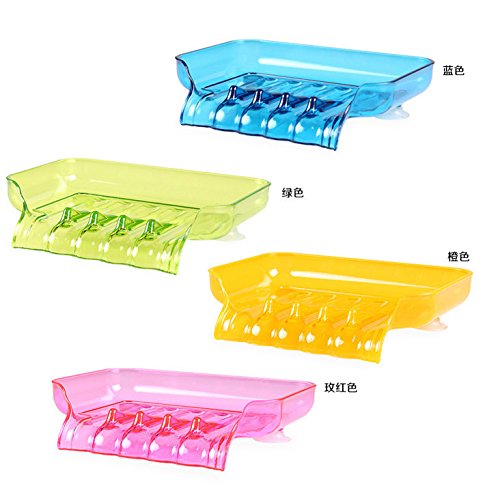 Generic Sucker Bathroom Draining Soap Box(Yellow)