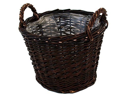 Franz Müller Gartenkorb ungeschälte Weide foliert, Durchmesser ca. 30 cm