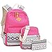 Produktbild Kinderrucksack, Art Und Weise Beiläufiger Wasserdichter Segeltuch-Rucksack 3-teilig Karikatur-Studentin-Tasche (1 Stück Enthält: Rucksack, Umhängetasche, Federmäppchen) (Color : Pink)