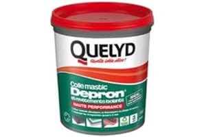 Quelyd Colle pour Plaques Depron et Matériaux Isolants - Haute Performance - Isolation Mur Et Plafonds - Colle en Pâte Prête à l'Emploi, Pot de 1 Kg