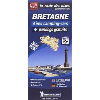 Carte des aires camp.-cars Bretagne + parkings gratuits Carte des aires camp.-cars Bretagne + parkings gratuits