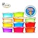 Produktbild Aitsite 12 Farben Kristall Schleim Set DIY Magie Weichen Gelee Lehm Schlamm Ungiftig Duftenden Stressabbau Spielzeug für Kinder und Erwachsene