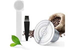 BENFUCHEN Cápsulas Recargable Reutilizables Acero Inoxidable Compatible con Philips L’OR, capsula recargable para nespresso