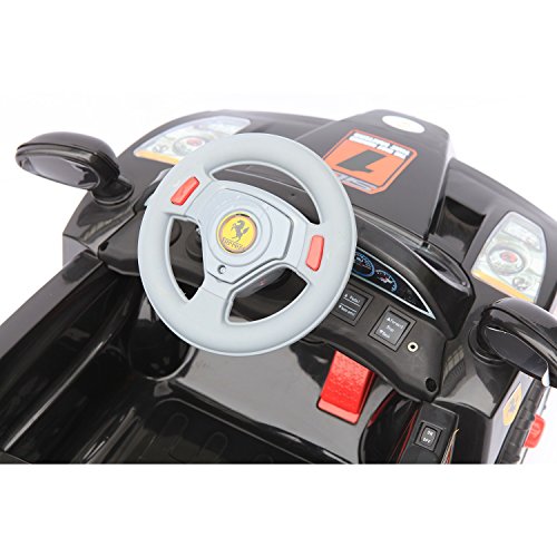 Ferngesteuertes Elektroauto 6V - elektrischer Ferrari für Kinder - Schwarz