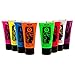 UV Glow Neon Face and Body Paint 50ml - Set of 8 Tubes - Fluorescent
