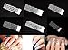 6 Pc Tips Nail Art Transfer Sticker Foil Sticker on each 1.2 m White
