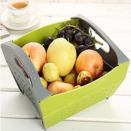 Collapsible Snapfold Folding Foldable Kitchen Sink Colander Drainer Draining Tray Strainer Vegetable Fruit Basket