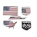 Produktbild AzuNaisi Metall Auto Aufkleber Flagge Abzeichen Emblem Aufkleber Auto Abzeichen Aufkleber für Universal Car Styling Auto dekorative Accessoires 5pcs (USA) Autoaccessoires