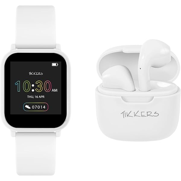Montre Intelligente Enfant Tikkers TKS01-0006 - Noire Interactive Avec Bracelet Foot - Fun Et Sportive