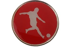 Sharplace Pièce de Tirage d'Arbitre de Football Flip Toss en Métal Rouge Bleu 3,5 Cm