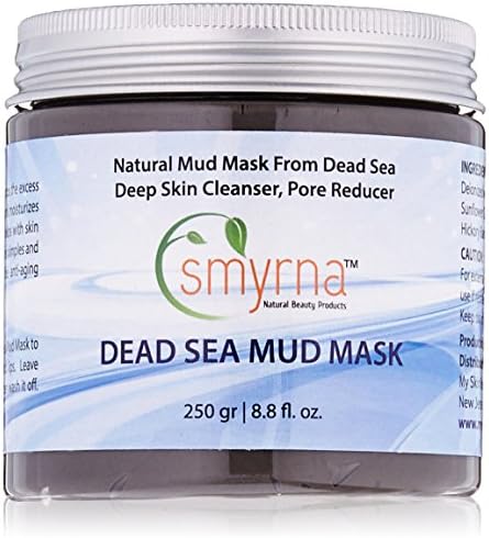 Smyrna® Dead Sea Mud Mask For Face and Body 8.8 oz / 250g - 100% NATURAL and ORGANIC Deep Skin Cleanser, Pore Reducer. Premium SPA Quality.