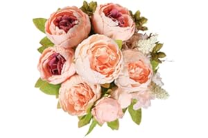 Veryhome Vintage Artificial Peony Seta Fiori Mazzi Decorazione Di Cerimonia Nuziale Tavolo Da Cucina Cucina Giardino Da Giardino Piante Da Giardino