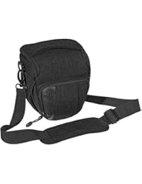 PEDEA DSLR-Kameratasche Fashion Fototasche f&uuml;r Spiegelreflexkameras mit wasserdichtem Regenschutz, Tragegurt und Zubeh&ouml;rf&auml;chern (Gr&ouml;&szlig;e M, schwarz)