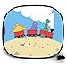 123t ANI-MATES DINO CHOO CHOO PLAIN Baby/Child Vehicle Sunshade x 2