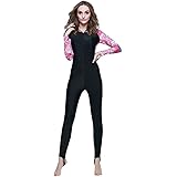 YEESAM muta integrale per immersioni, nuoto, con cappuccio, costume da bagno discreto, in lycra Women Pink Floral Intl-Small