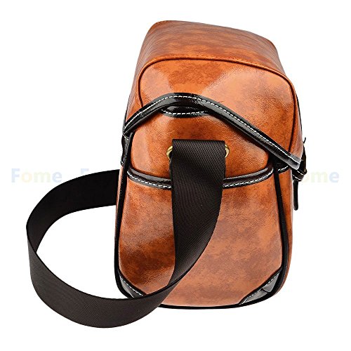 Fome Sac   tui de style vintage britpop en cuir synth  tique pour appareil photo DSLR Canon Nikon Sony Pentax   cadeau