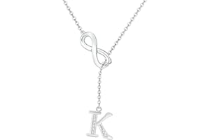 SAMINO Collier Illimité 26 Lettres Initiales Pour SœUrs Et Amies, Initiale En Argent Pour Femmes Et Filles, Cadeaux D'Anniversaire, De NoëL, De Remise De DiplôMe Pour Amies