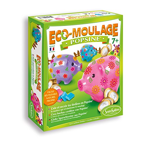 Sentosphère - 2663 - Loisir Créatif - Eco-Moulage - Popsine - Les Cochons Dodus