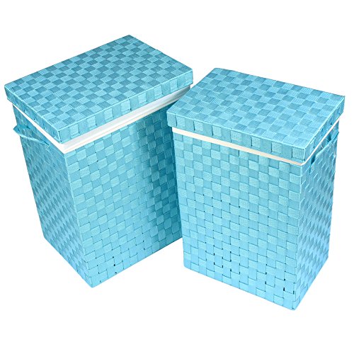 Wäschekorb Aqua Korbset Aufbewahrungsbox 2 Stück