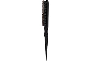 Slick Back Brush, Retande Rygg Frisörsalongsborste Lång och Kort Kvällssmink Comb (svart)