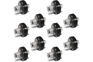 Afunta Puleggia in plastica con cuscinetti, per stampante 3D, compatibile con CR-10 / CR-10S, fresatrice CNC ibrida, nero, 10 pezzi