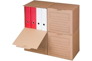 ‎SMARTBOX PRO Smartbox Pro Archiv-Multibox mit Automatikboden Ablagebox, 5er Pack, braun