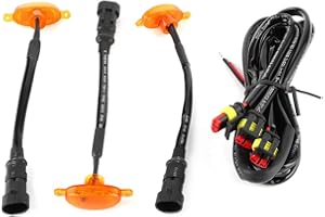 Qiilu Car Grille Light, LED Grille Lights, 3Pcs ABS Plastic Auto Grille LED Lights Front Bumper Cover Lamp Fit for Ford F150/F250/Raptor 2014‑2017