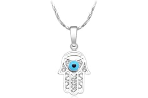 XUPING Hamsa Main Evil Eye Pendentif Chaîne Colliers with18 cm Fatima Collier Femme Cadeau de Vacances