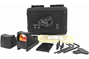 ProWildGear Reflex Sight Red Dot Sights Mit Seitlichem ON/Off Schalter with Universal Mount or Kill Flash Protection (Black)