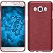 Produktbild PhoneNatic Case für Samsung Galaxy J5 (2016) J510 Hülle Silikon rosa brushed + 2 Schutzfolien