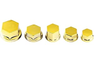 ‎EBTOOLS Elerose 30PCS Motorrad Schraube Mutter Bolzen Kappe Abdeckung Dekoration(Gold)