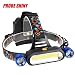 Produktbild TWBB Wiederaufladbare 15000LM 2x XM-L T6 LED + COB 18650 Scheinwerfer Perfekt für Camping, Lesen, Jagen, Angeln, Wandern (Blau)