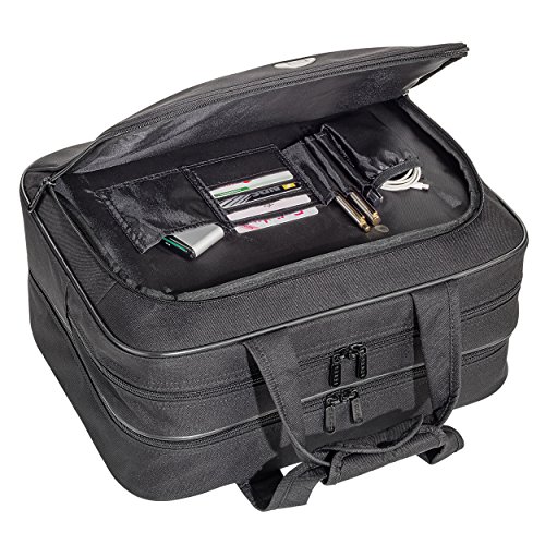 PEDEA Business Laptop-Rollkoffer Premium-Air Trolley Rollkoffer Koffer Reisekoffer Tasche inkl  Fach f  r Notebooks bis 17 3 Zoll  43 9 cm   schwarz