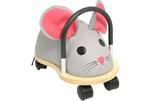 Wheelybug Toddler Wooden Ride-On, Multi-Directional Castor Wheels, Safety Certified Developmental Toy for Outdoor/ Indoor Fun, Large (2.5 - 5 Years), Mouse