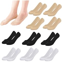6 Paires Chaussettes Invisibles Dentelle Femme – Antidérapantes, Confortables Pour Ballerines Et Talons