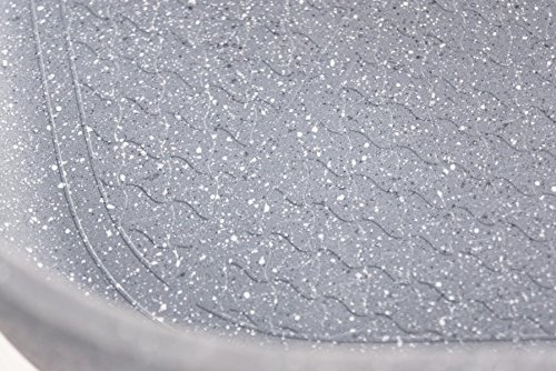 Neudorf Elektronik Manufaktur XXL Partypfanne Bratfläche Aluminium-Guss Pfanne (!!!Unibody!!! – kein aufgesetztes Blech – siehe Vergleichsbild) ca. 5mm stark/ Elektrische Pizzapfanne Elektropfanne Bratpfanne/ Antihaft-beschichtung/ 1500 Watt (100-240 °C)/ Maße: 40x30cm - 6