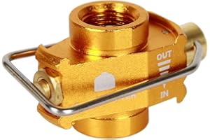 Tagtight Camping Gaz Saver plus Gaz Convertisseur Shifter Recharge RéServoir Plat Adaptateur de Conversion Camping Gaz Adaptateur Valve,Gold