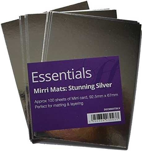 Hunkydory MIRRI MATS topper deck 2.64" x 3.64" 100 sheets GOLD SILVER or RAINBOW (Silver colour)
