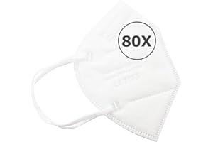 TBOC Mascherine FFP2 - [Pack] Maschere Usa e Getta 5 Strati [Non Riutilizzabili] Pieghevoli Traspiranti con Clip per il Naso [Certificato e Approvato CE 2163]