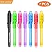 Produktbild Sparta's Store 7 Stück Geheimstift mit UV-Licht Unsichtbar Schreiben Lesbar durch Licht UV Stift,Gastgeschenke Kindergeburtstag Mitgebsel für Jungen Mädchen!