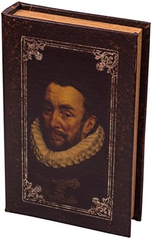 'Rubens antique book book box PU Soft Leather Pull Flip Tab Case Cover Treasure Chest Gift Box Nostalgic 33 x 22 x 7 cm