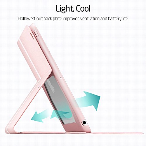 Neues iPad 2017 iPad 9.7 Zoll Hülle, ESR® Städtisch Serie Cover Auto aufwachen / Schlaf Funktion Smart Case und Einstellbarem Blickwinkel Funktion Schutzhülle für Neue iPad 9.7 2017 (Rosa) - 7