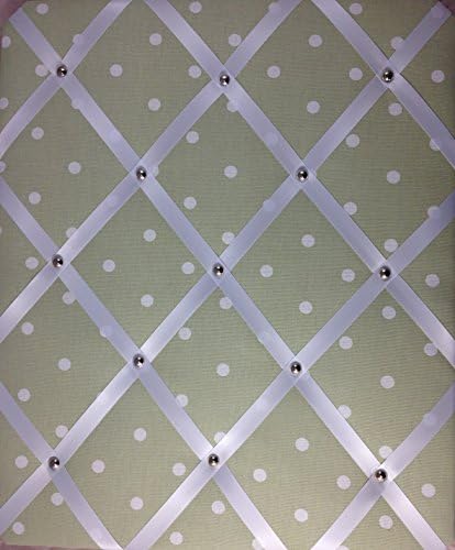Pin Boards/Notice Boards/Memo Boards/Large 40x48cm, Mellow Sage Polka Dots, Bulletin Boards, Message Boards
