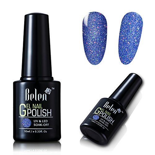 Belen UV Nagellack Nail Art Polish Soak Off Bunte Glitzer Effekt Farblack 1x10ML